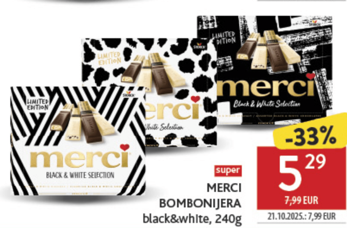 Merci bombonijera 240g - Akcija u trgovini Konzum