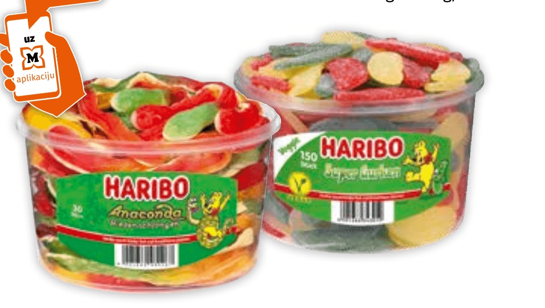 Haribo gumene bombone 950g-1350 g - Akcija u trgovini Mueller