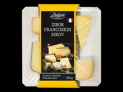 Izbor francuskih sireva 300 g Deluxe - Akcija u trgovini Lidl