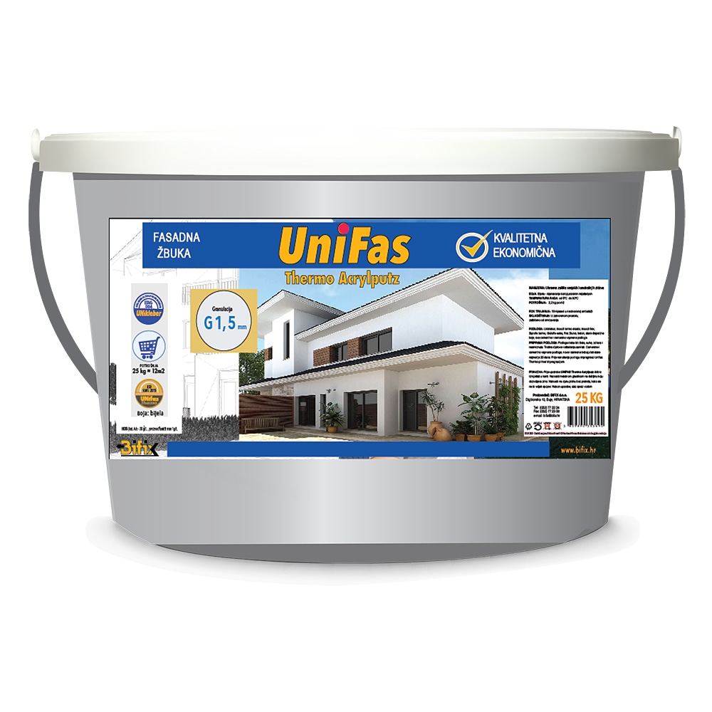 Dekorativna žbuka Unifas Thermo Akrylputz 25 kg - Akcija u trgovini Pevex