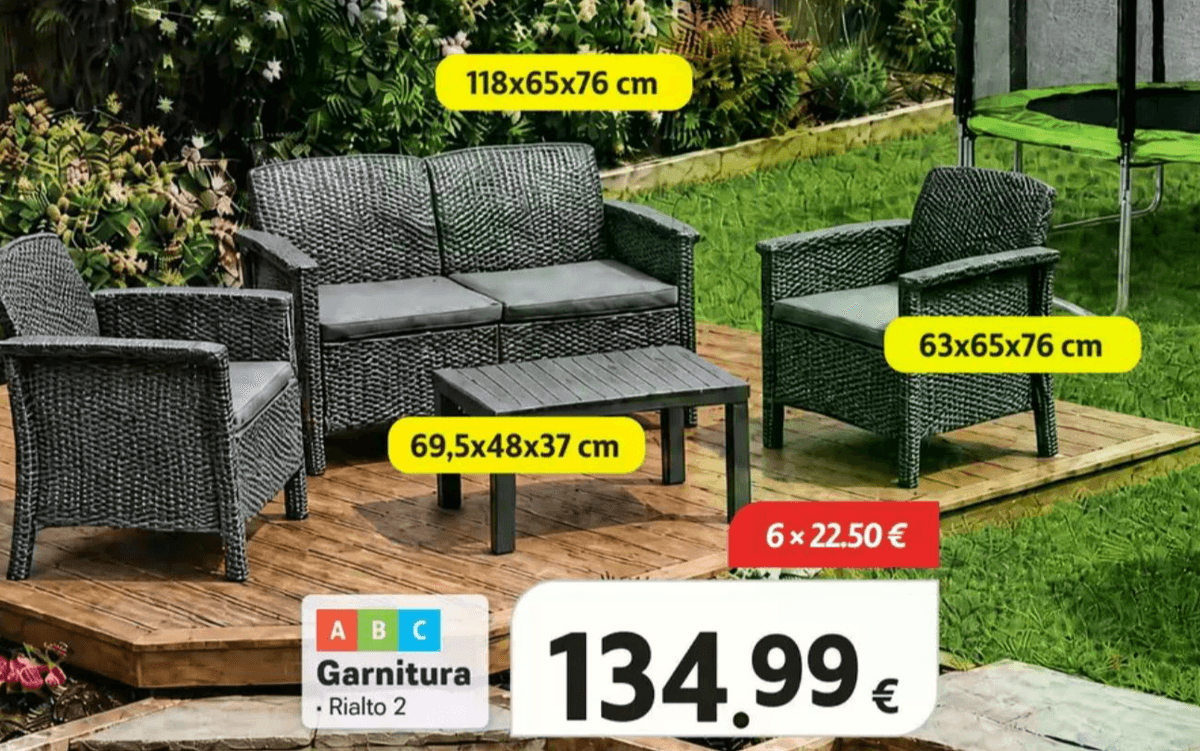 Garnitura Rialto 2 - Akcija u trgovini Plodine