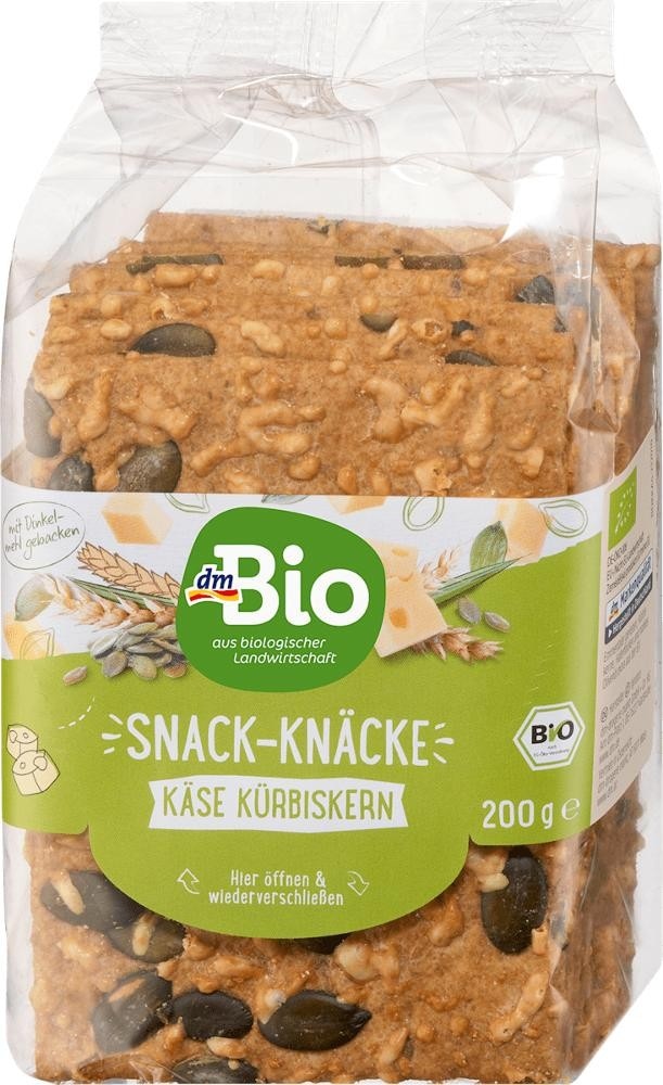dmBio hrskavi kruh s ementaler sirom i košticama bundeve 200 g Akcija u trgovini Dm