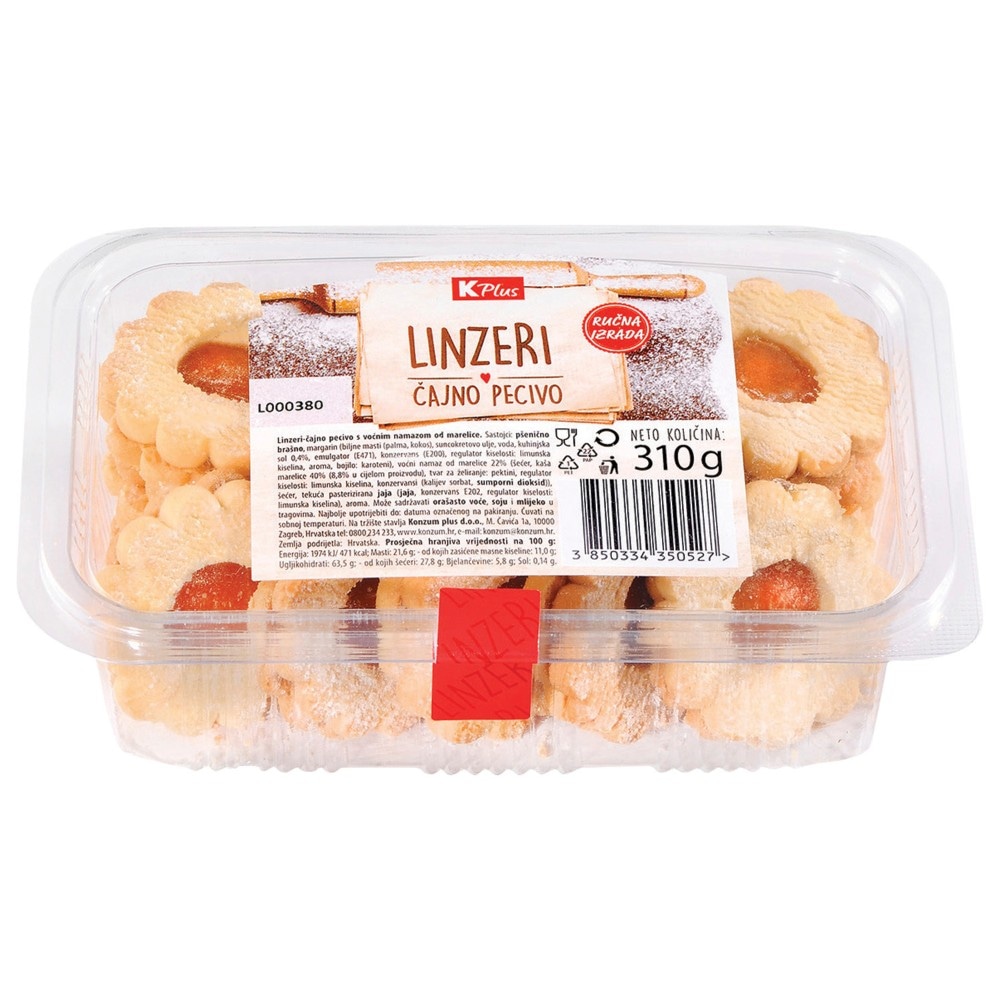 K Plus Linzer marelica 310 g Akcija u trgovini Konzum