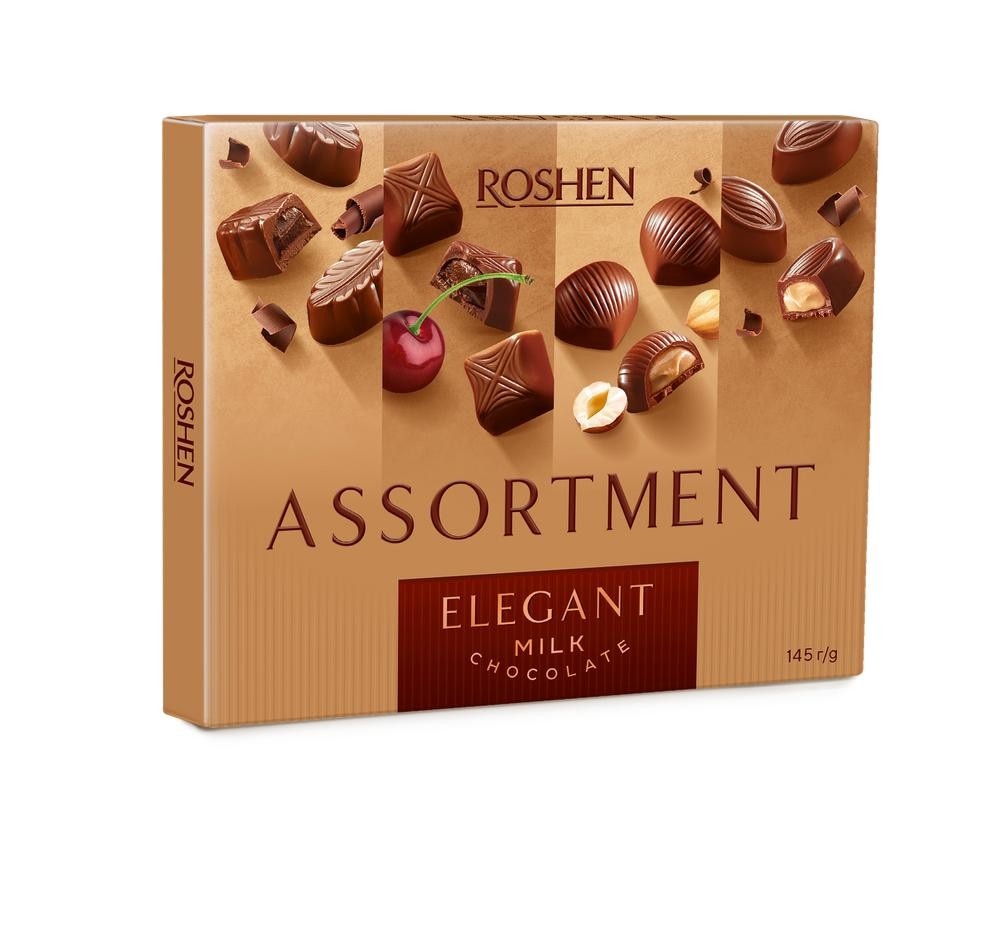 Roshen Praline od mliječne čokolade mix punjene 154 g - Akcija u trgovini NTL