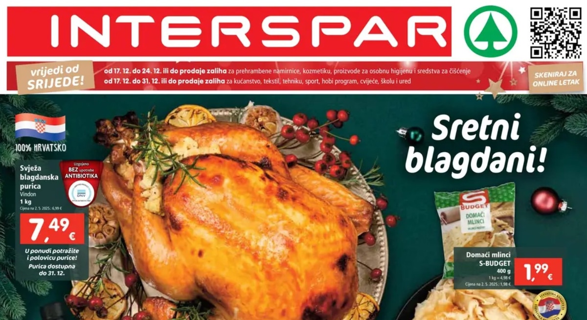 Interspar katalog Akcijska ponuda od 17.12. do 24.12.2025