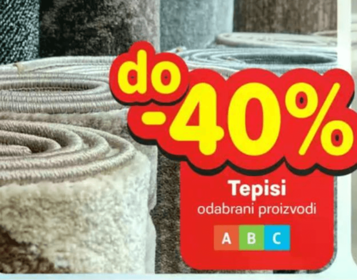 Tepisi - Akcija u trgovini Plodine