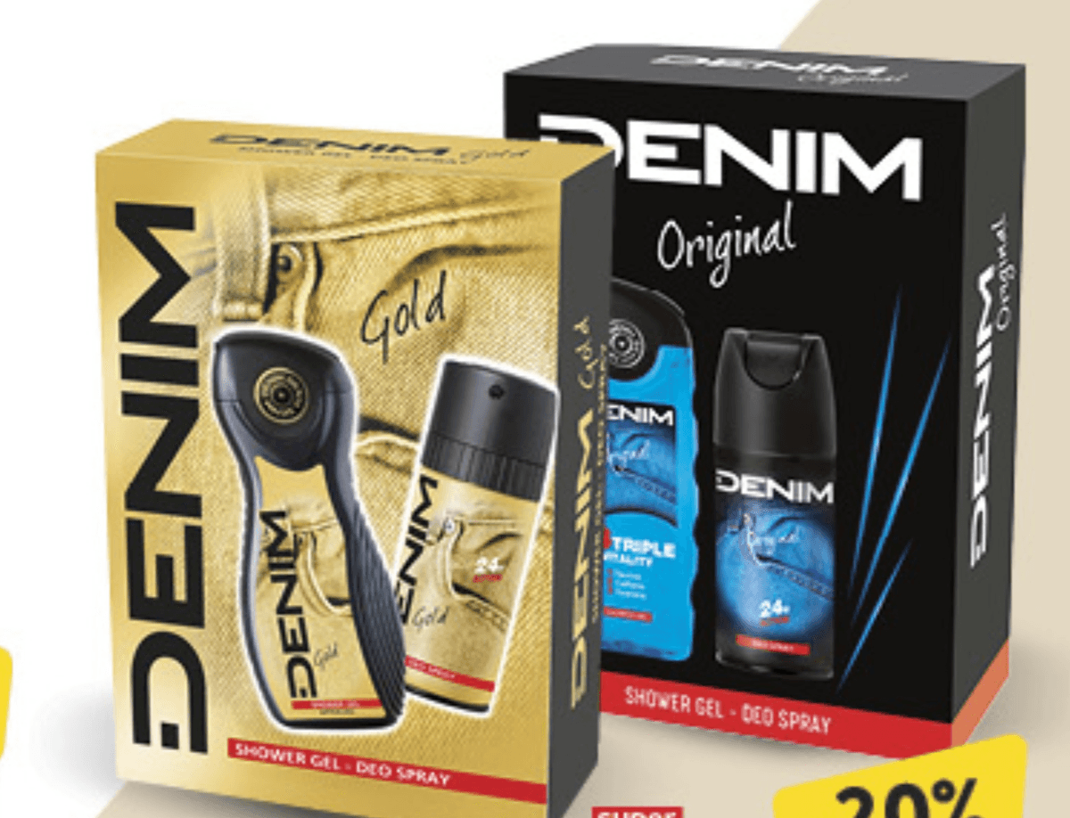 Denim Original, Gold Set gel za tuširanje, 250ml + dezodorans, 150ml - Akcija u trgovini Konzum