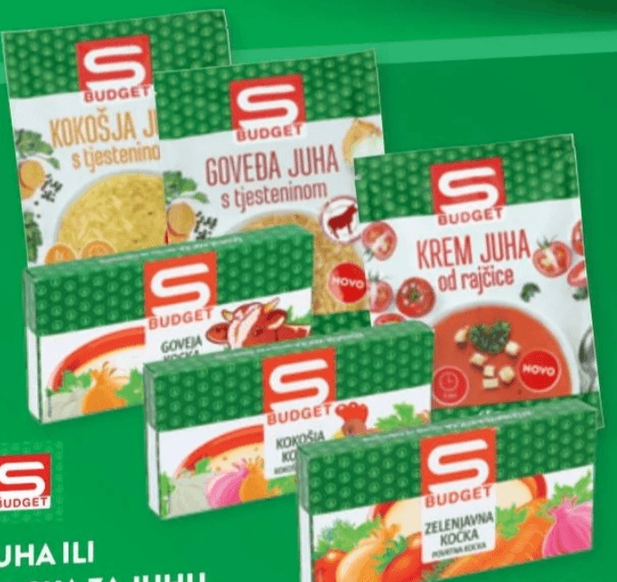 Juha ili kocka za juhu 65 g ili 110 g Budget - Akcija u trgovini Spar