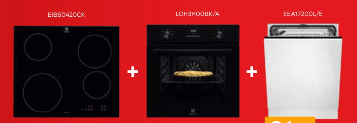 Indukcijska ploča za kuhanje + Pećnica + Perilica posuđa ELECTROLUX - Akcija u trgovini Lesnina