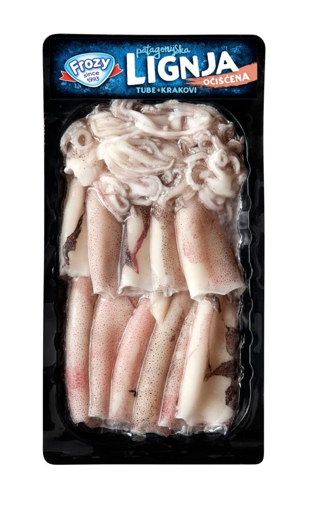Lignja patagonika očišćena tube i krakovi ili kolutići i krakovi 400 g FROZY - Akcija u trgovini KTC