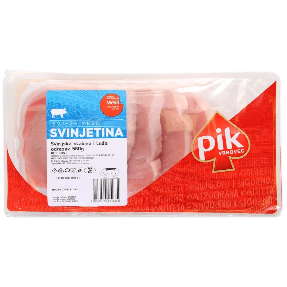 Svinjska slabina i leđa odrezak 560g PIK - Akcija u trgovini Konzum