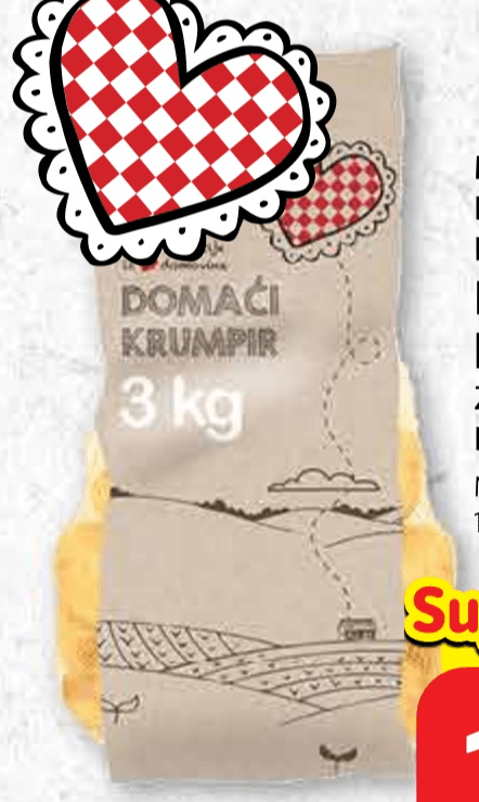 Domaći krumpir 3 kg - Akcija u trgovini Plodine