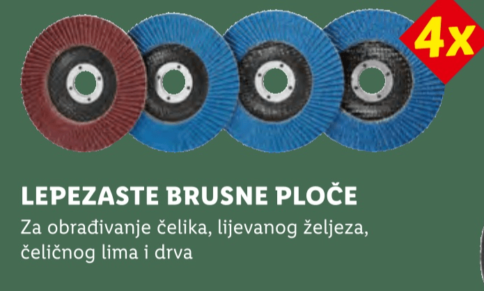 Lepezaste brusne ploče 4x - Akcija u trgovini Lidl