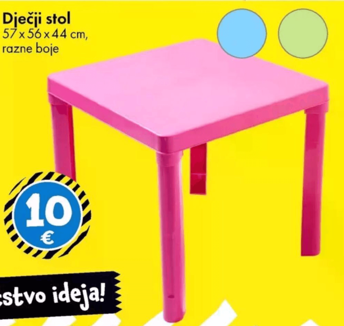 Dječji stol - Akcija u trgovini Tedi