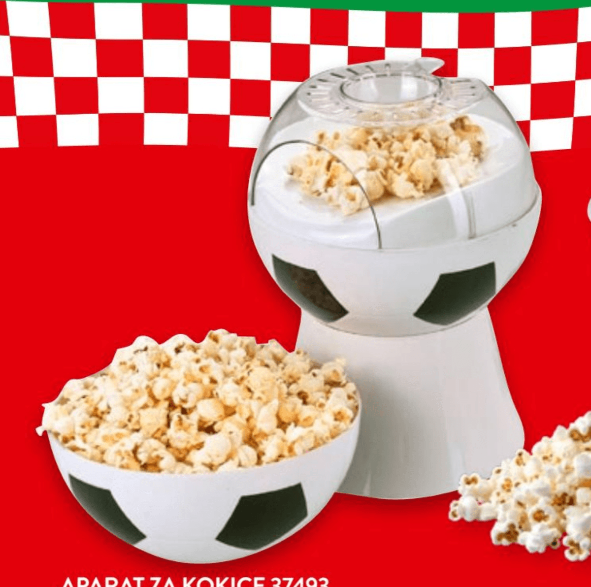 Aparat za kokice 37493 Nogometna lopta 1 kom - Akcija u trgovini Spar