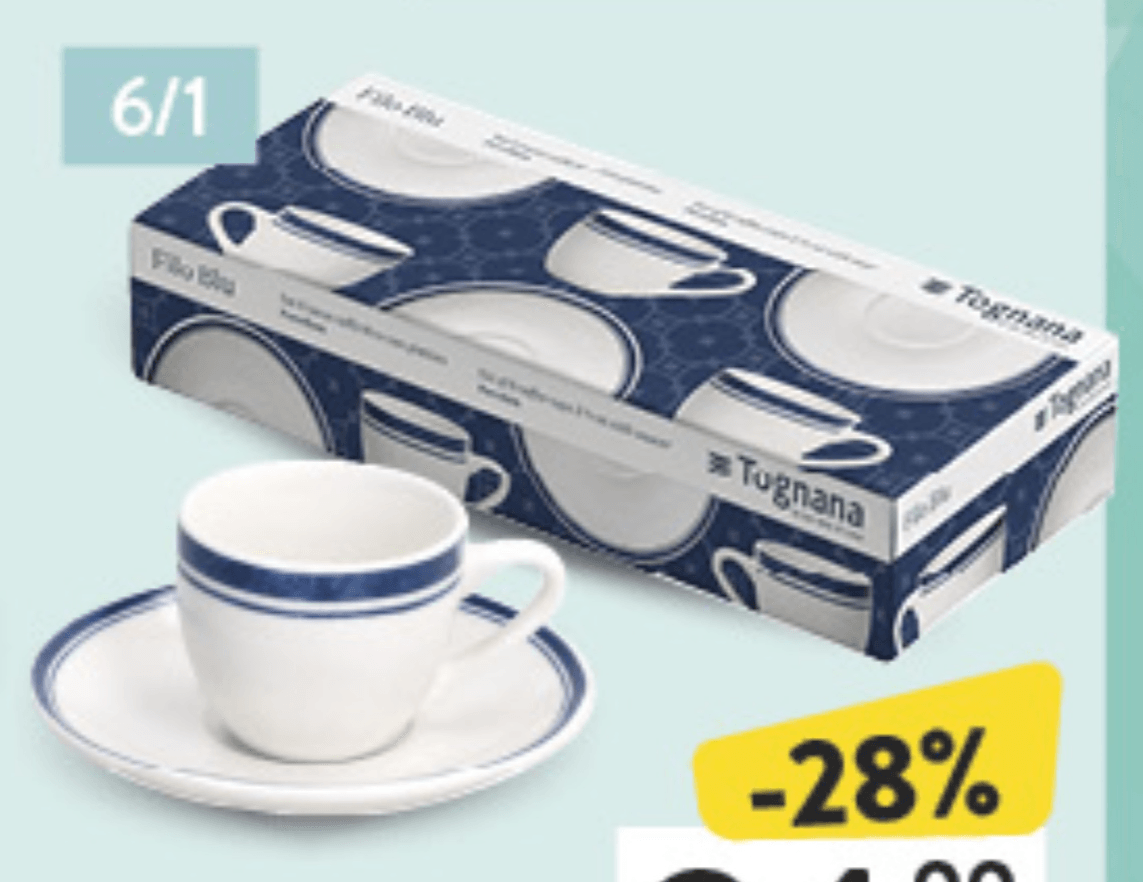 Tognana Servis za kavu 6/1, set - Akcija u trgovini Konzum
