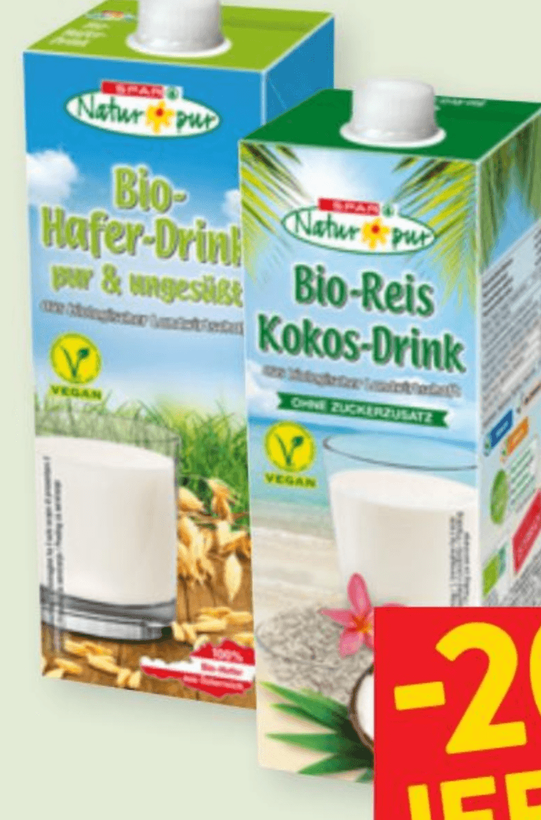 Biljna mlijeka Natur Pur - Akcija u trgovini Spar