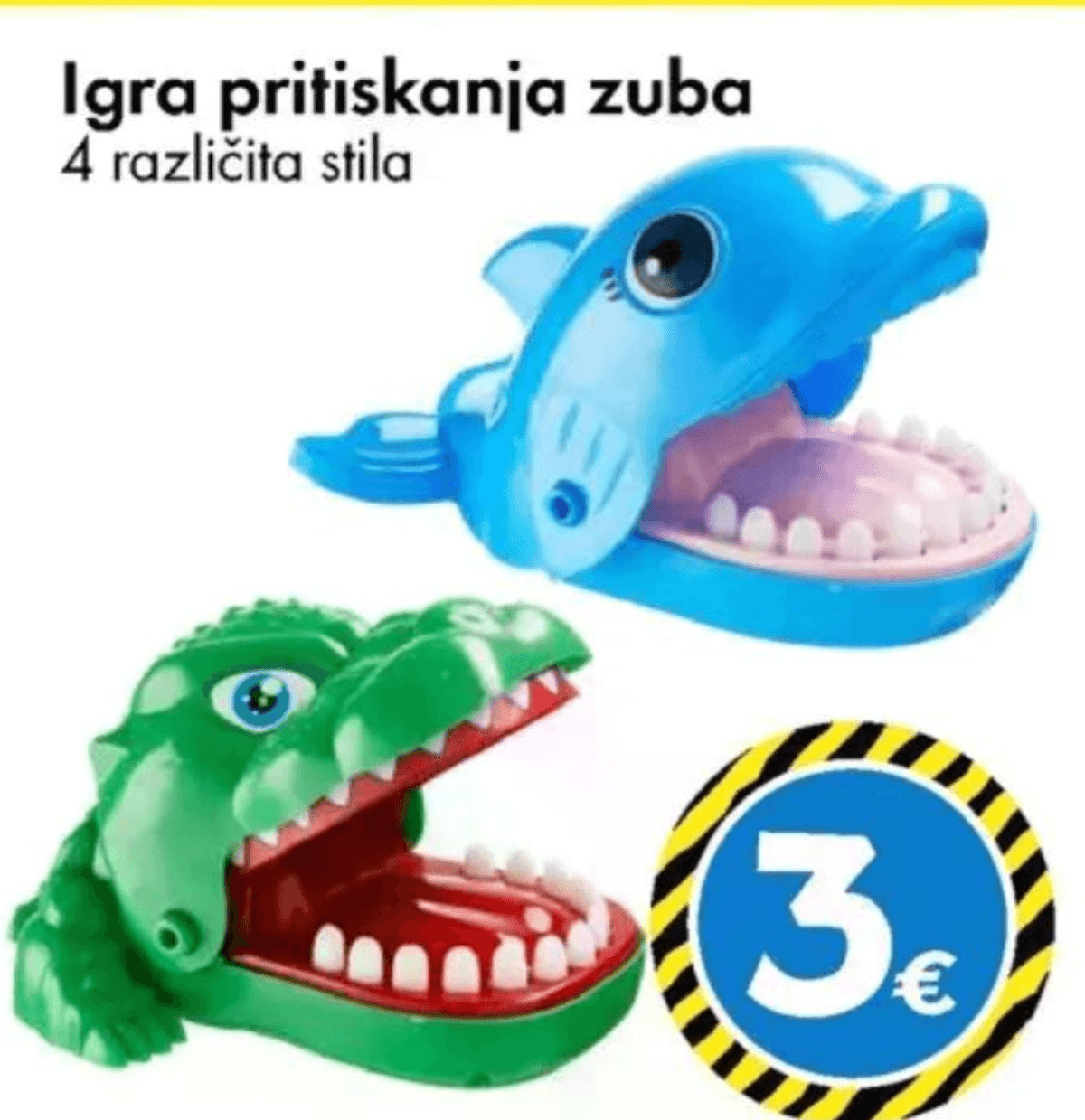 Igra pritiskanja zuba - Akcija u trgovini Tedi