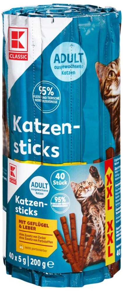 K-Classic Poslastica za mačke Katzen-sticks 40 x 5 g - Akcija u trgovini Kaufland