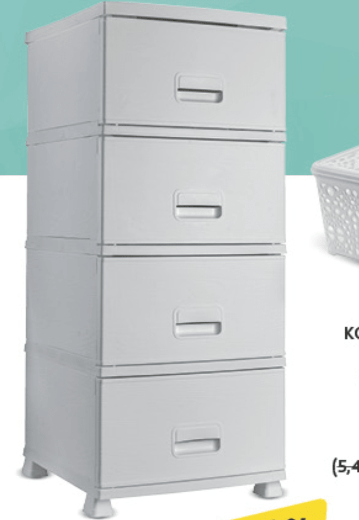 Ladičar Natura 4 ladice, dim.: 37x44x90,5cm - Akcija u trgovini Konzum