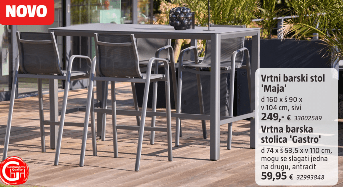 Vrtni barski stol 'Maja' - Akcija u trgovini Bauhaus