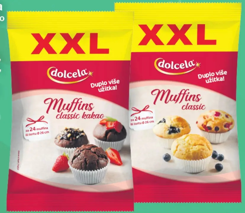 DOLCELA Mješavina za muffine 600 g - Akcija u trgovini Kaufland