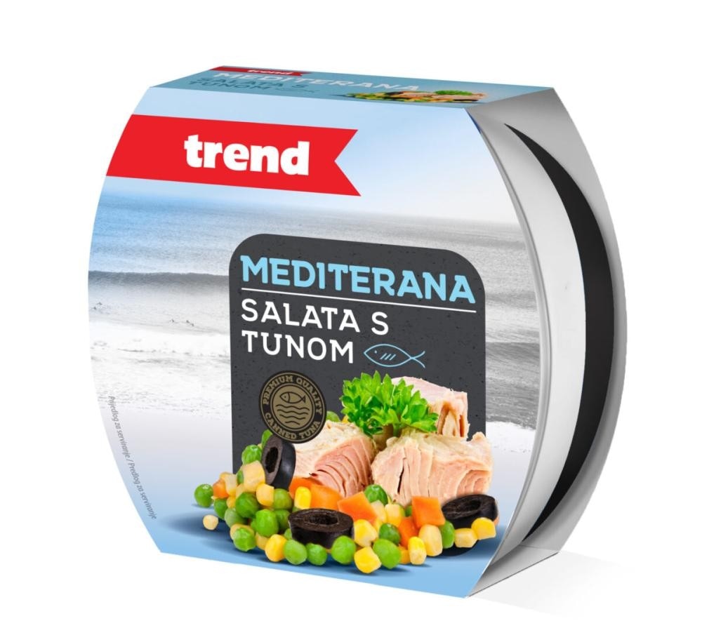 Trend salata mediterana s tunjevinom i povrćem 160 g Akcija u trgovini Pivac