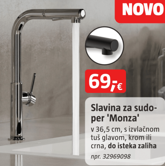 Slavina za sudoper 'Monza' - Akcija u trgovini Bauhaus