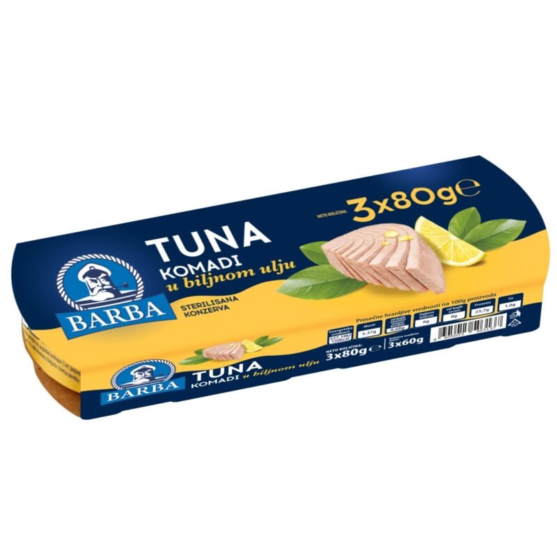 Barba Tuna u suncokretovom ulju 6x 80 g - Akcija u trgovini Plodine