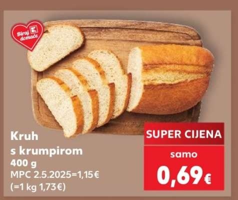 Kruh s krumpirom 400 g Biraj domaće Akcija u trgovini Kaufland