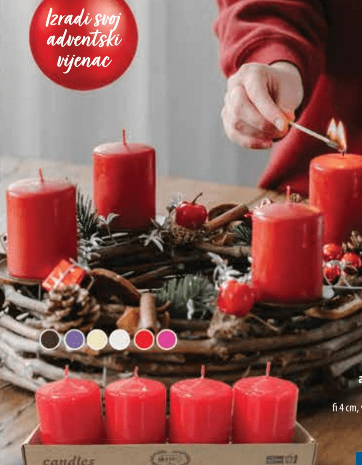 Svijeće advent srednje 4 kom - Akcija u trgovini NTL