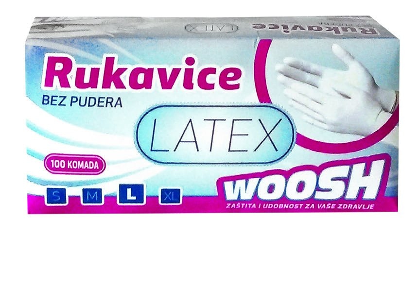 Rukavice lateks za jednokratnu uporabu Woosh 10 kom - Akcija u trgovini NTL