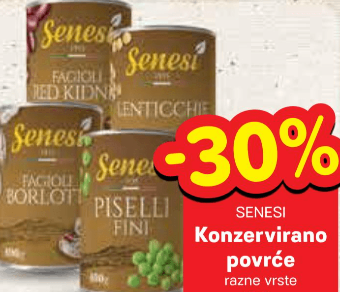 Senesi Konzervirano povrće 400 g Akcija u trgovini Plodine