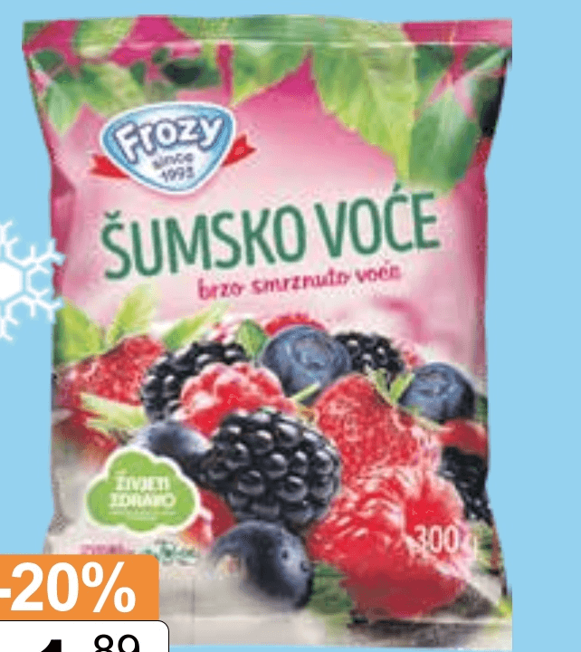 Šumsko voće 300 g FROZY - Akcija u trgovini KTC