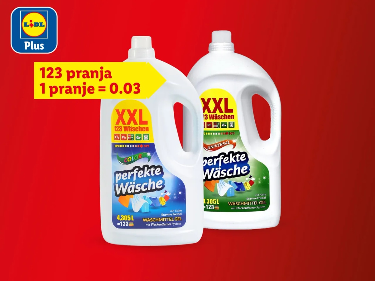 Perfekte Wäsche Tekući deterdžent za pranje rublja 4.305 L - Akcija u trgovini Lidl