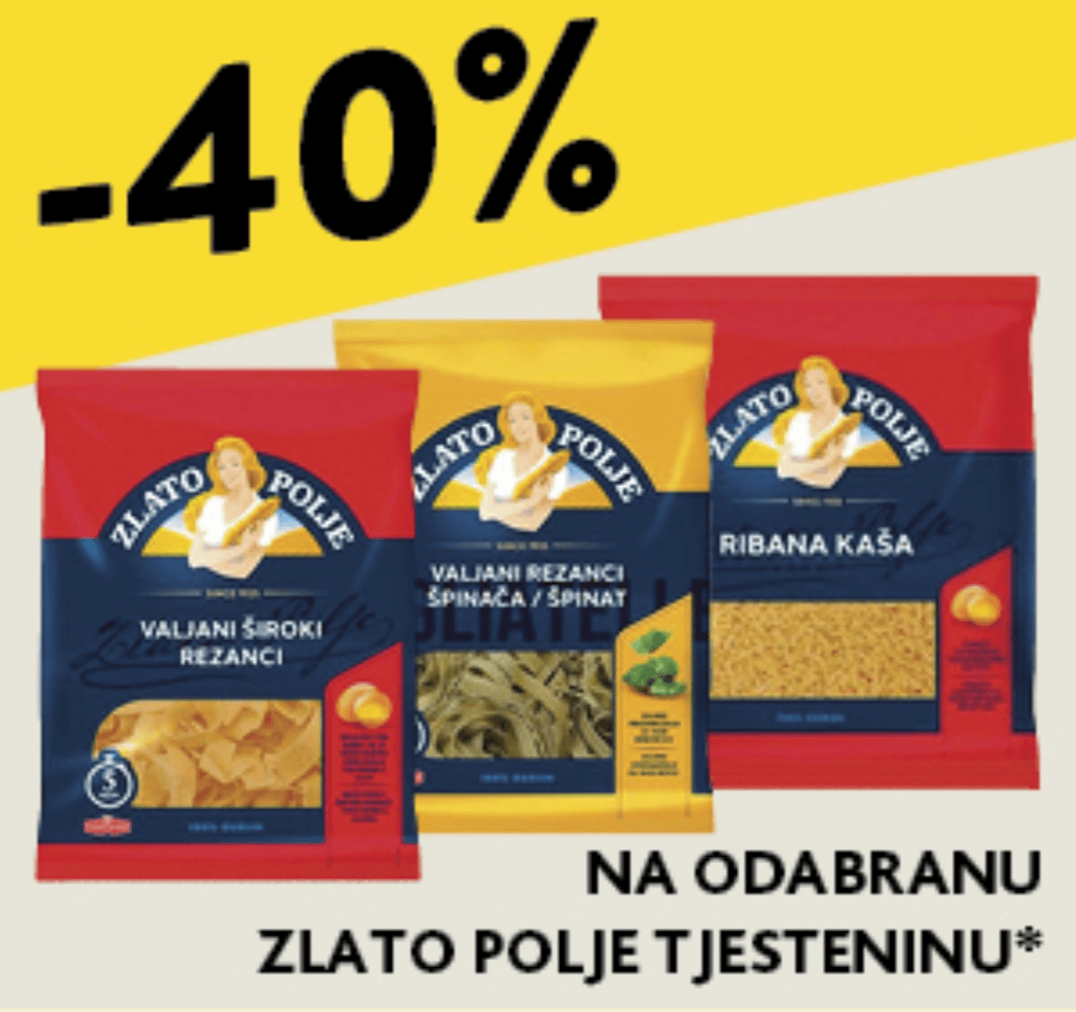 Odabrani Zlato Polje tjestenina - Akcija u trgovini Konzum