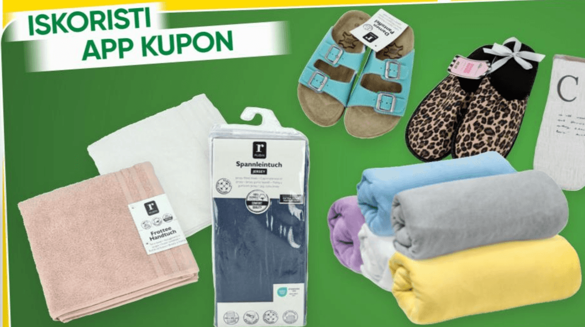 Kućanski tekstil i papuče - Akcija u trgovini Spar