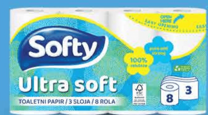 SOFTY Toaletni papir 8 rola - Akcija u trgovini Plodine
