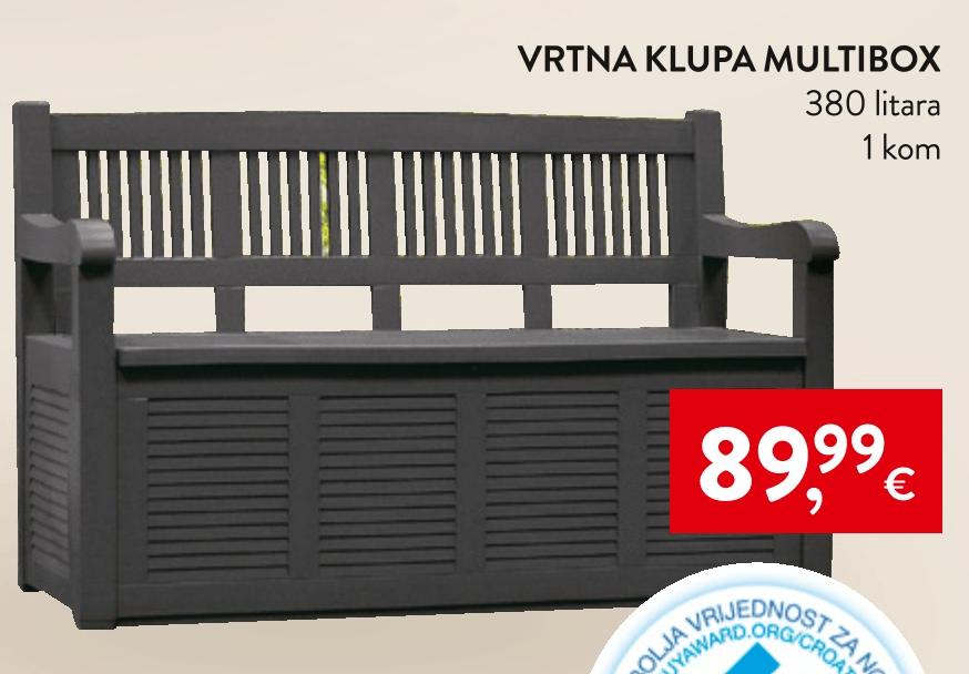 Vrtna klupa Multibox 1 kom - Akcija u trgovini Interspar