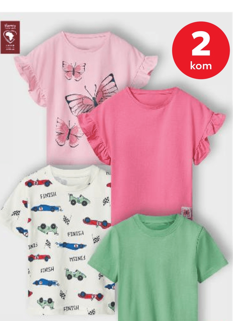 Dječja majica 2 kom - Akcija u trgovini Kaufland