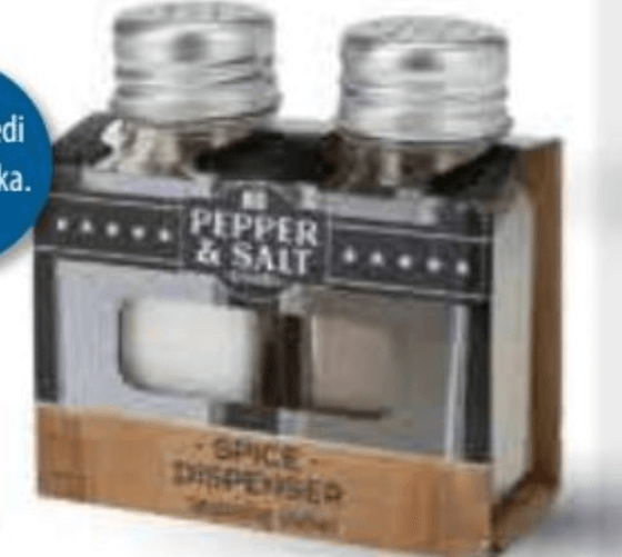 Set za papar i sol 1 kom - Akcija u trgovini NTL