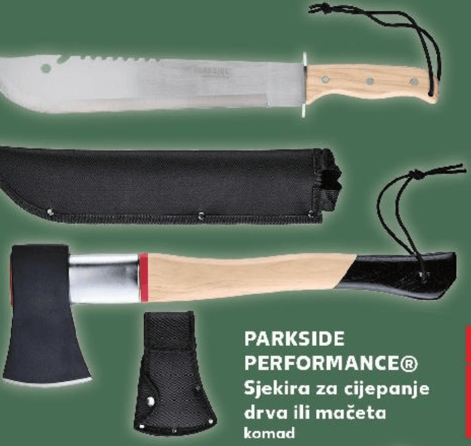 Sjekira za cijepanje drva ili mačeta komad PARKSIDE PERFORMANCE® - Akcija u trgovini Kaufland