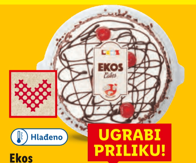 EKOS Svježa Schwarzwald torta 950 g - Akcija u trgovini Lidl