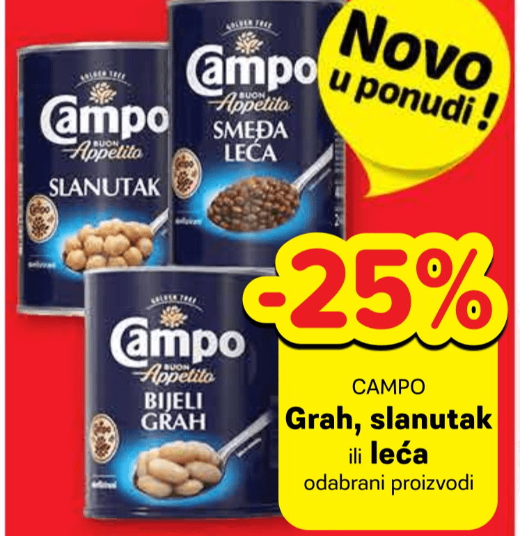 Campo Grah, slanutak ili leća - Akcija u trgovini Plodine