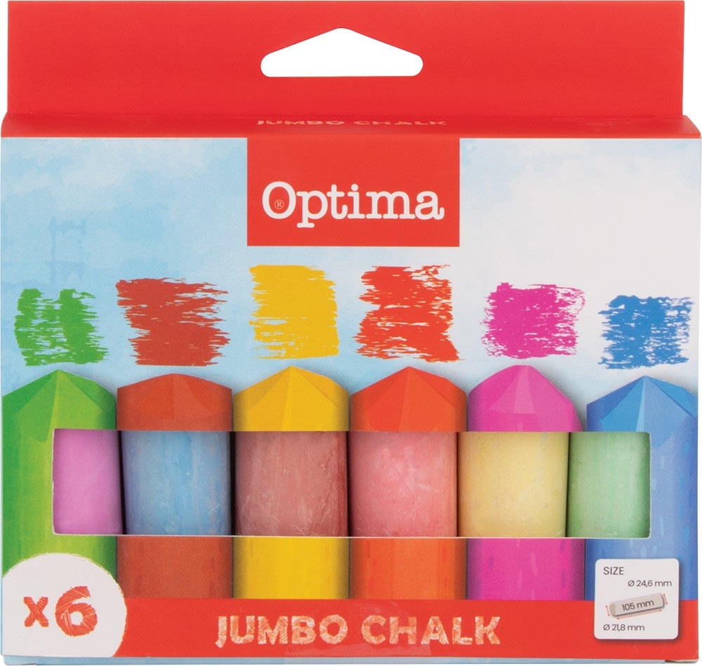 Kreda školska u boji jumbo Optima 6/1 - Akcija u trgovini KTC