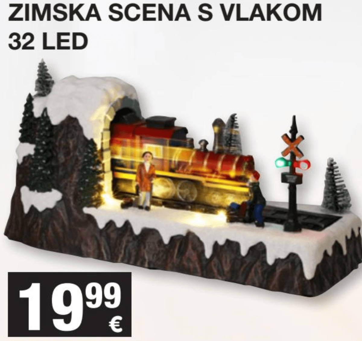 Zimska scena s vlakom - Akcija u trgovini Interspar