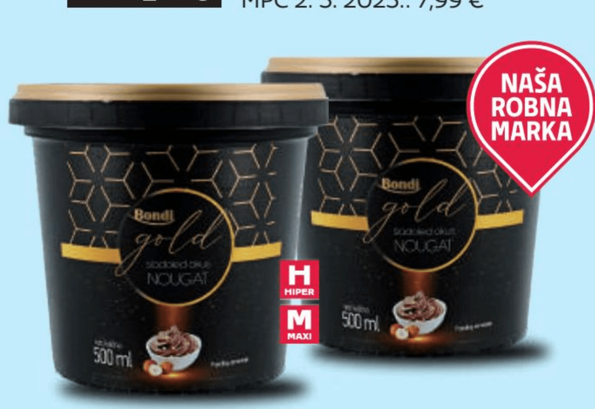 Gold, Bondi Sladoled 500 ml - Akcija u trgovini Tommy