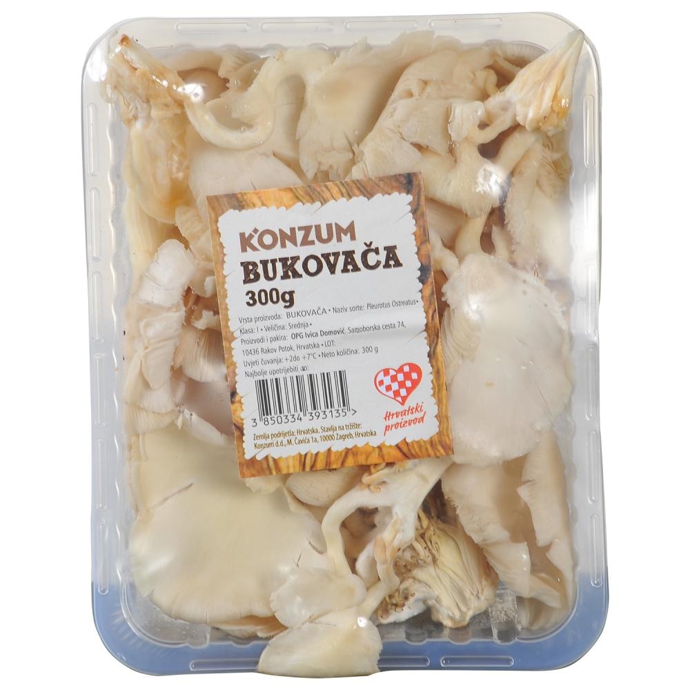 Gljiva Bukovača 300g KONZUM - Akcija u trgovini Konzum
