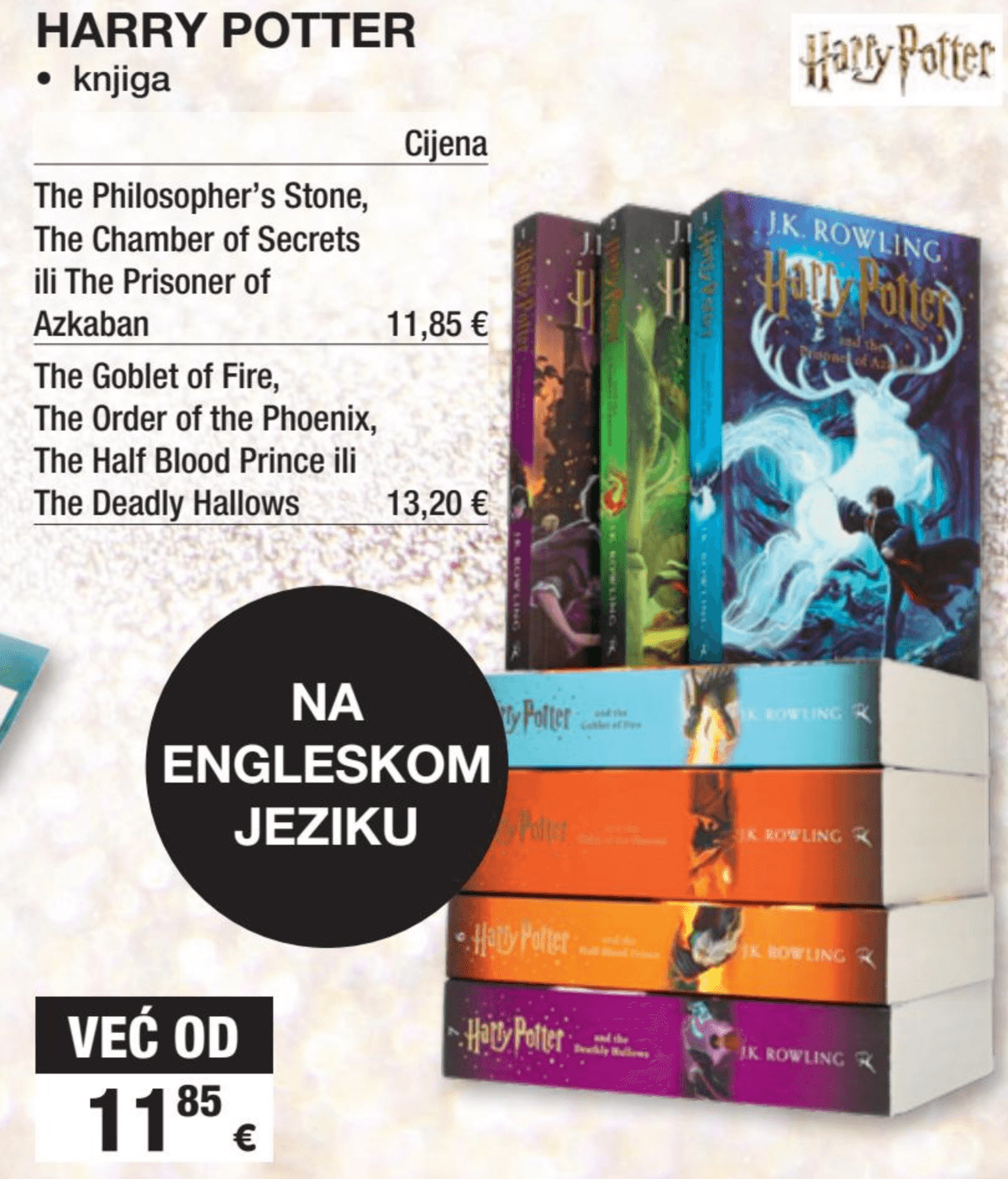 Harry Potter knjiga J.K. Rowling - Akcija u trgovini Interspar