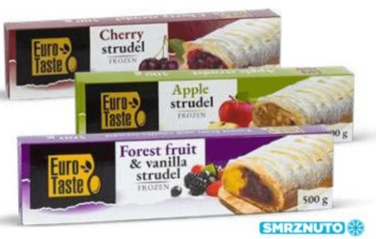 Štrudla više vrsta 500 g Euro Taste Akcija u trgovini Eurospin